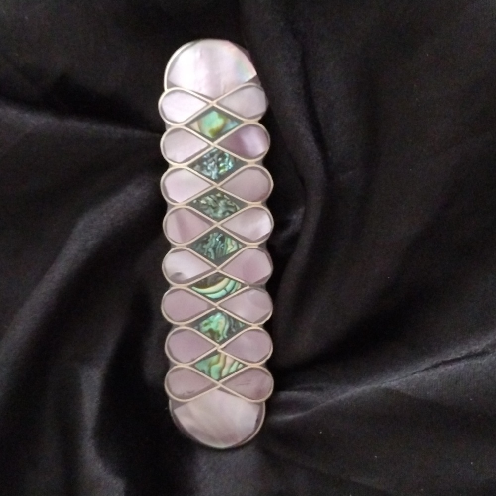 Mother of Pearl and Abalone hair clip